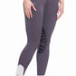 Woman wearing George H Morris Ladies Add Back Silicone Knee Patch Breeches - Premium Coolmax Microfiber Euroseat Riding Pants in dark color