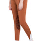 George H Morris Ladies Add Back Silicone Knee Patch Breeches - Premium Coolmax Microfiber Euroseat Riding Pants in rust color