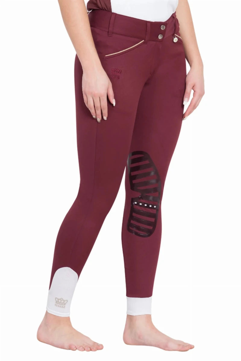 George H Morris Ladies Add Back Silicone Knee Patch Breeches, Safari/24, view 44