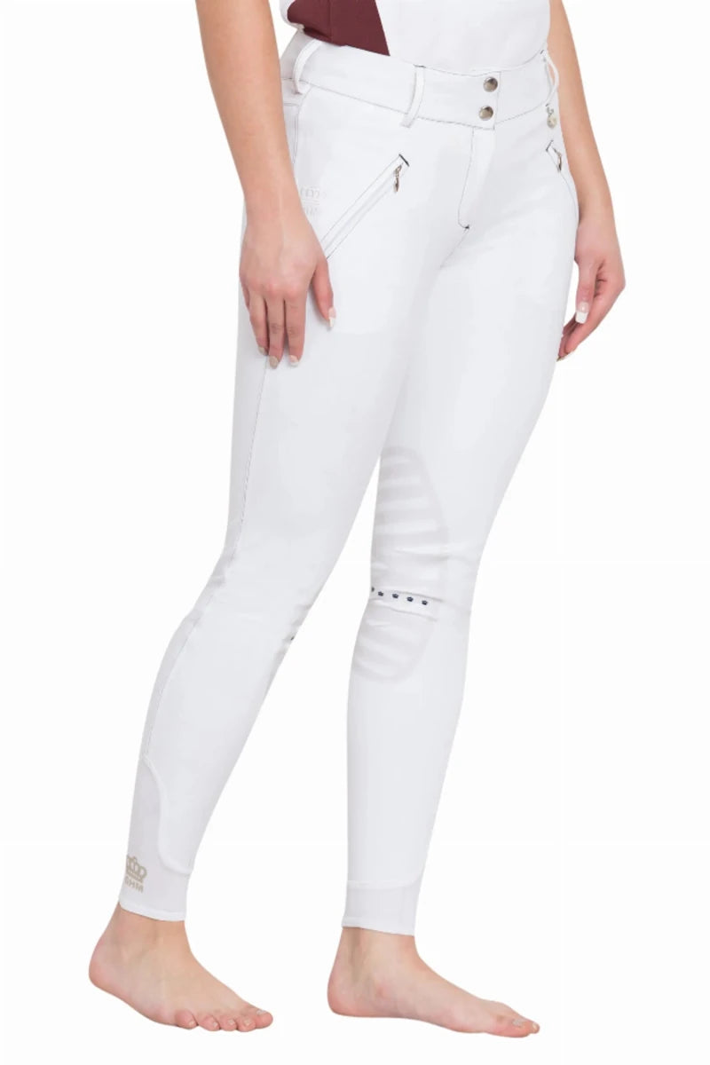 Women's Riding Breeches, Coolmax Microfiber with Silicone Knee Patches, Ec navy/26, view 2
