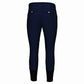 Men's Riding Breeches - Bamboo Cotton Knee Patch Breeches with UltraGripp in navy blue shown from the back.