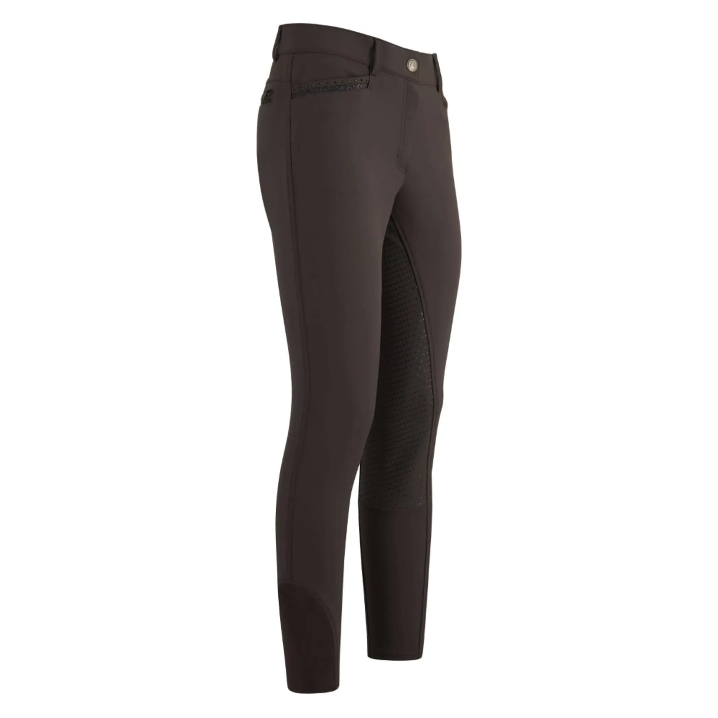 Imperial Riding Breeches IRHEl Capone FullGrip- Bordeaux - 34 EU shown for equestrian supplies at PetsPerfect online pet store.