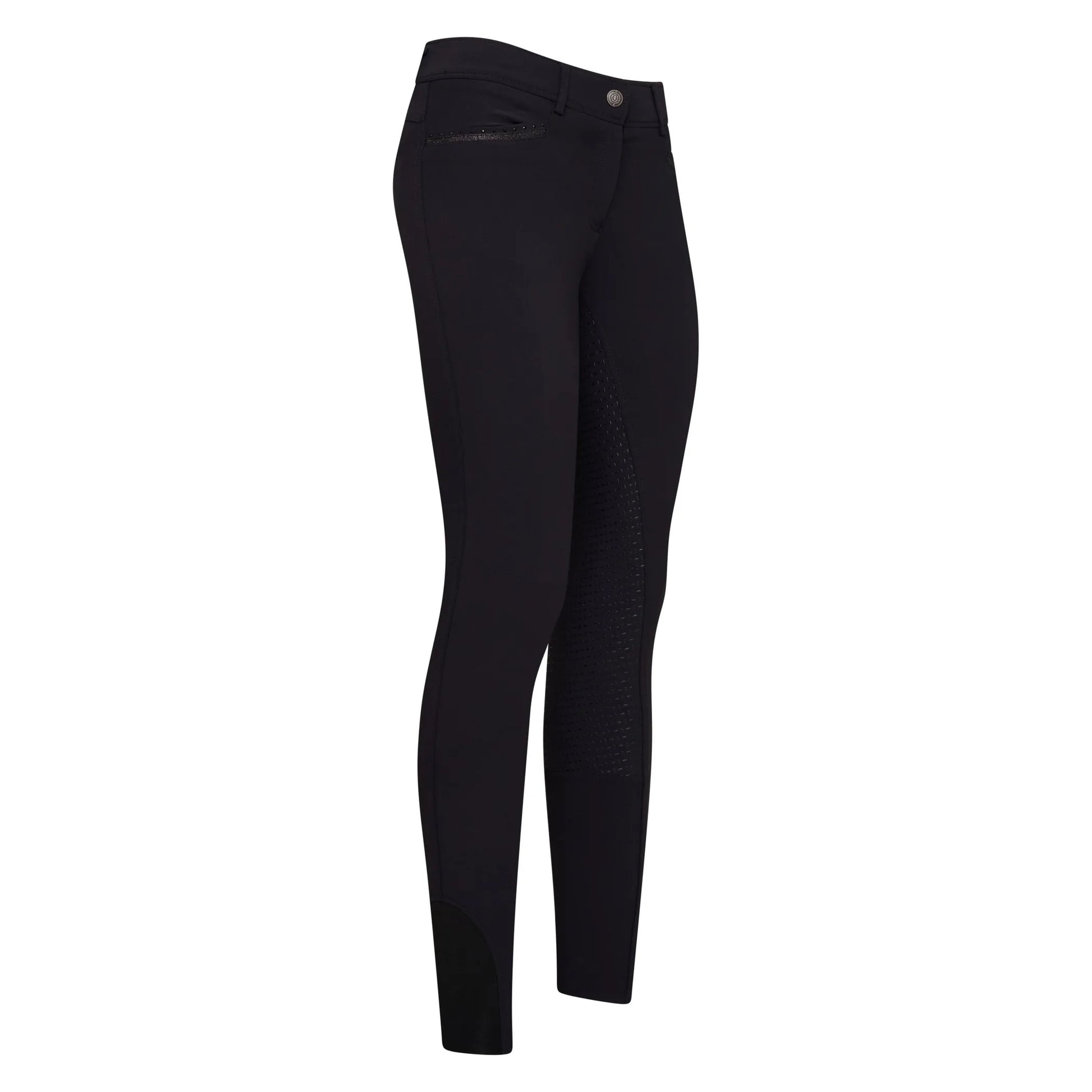 Imperial Riding Riding Breeches IRHEl Capone High Waist FullGrip-Black-34 slim black equestrian pants with full grip seat design