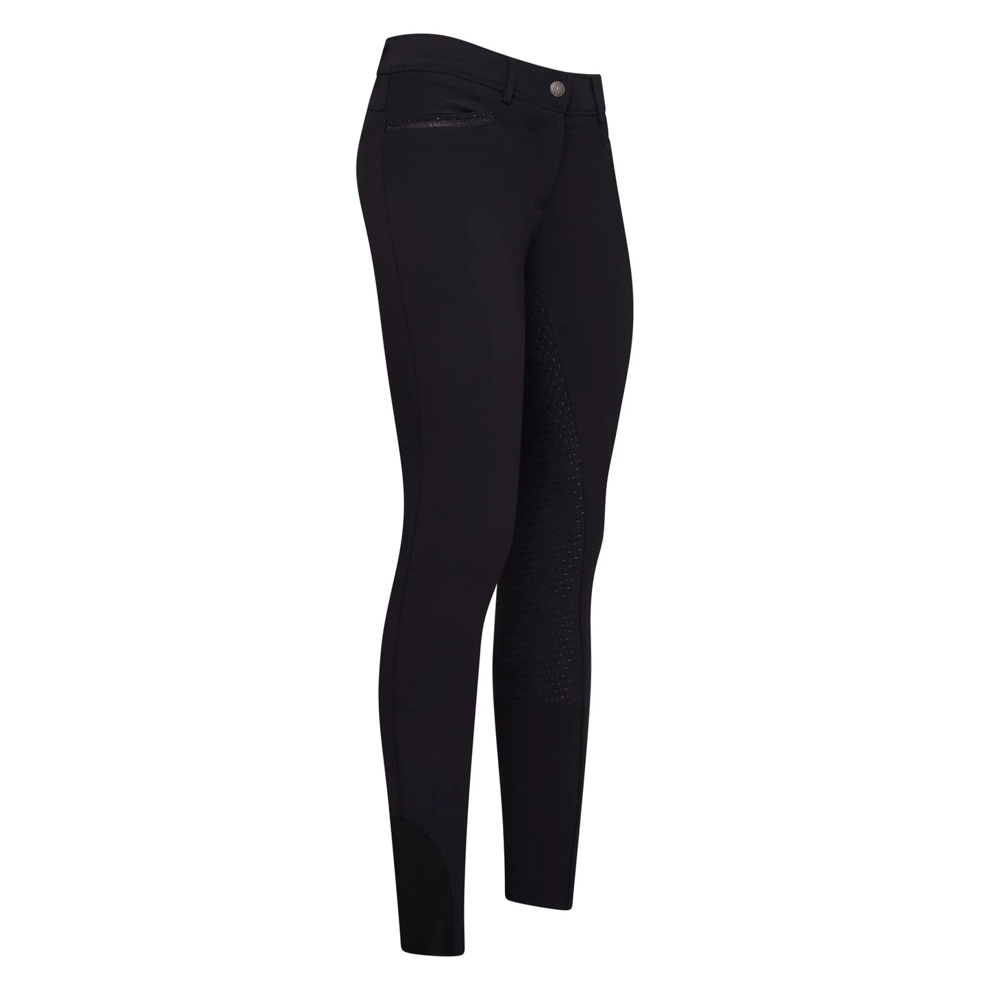 Imperial Riding Riding Breeches IRHEl Capone High Waist FullGrip-Black-34 in sleek black with high waist and full grip design