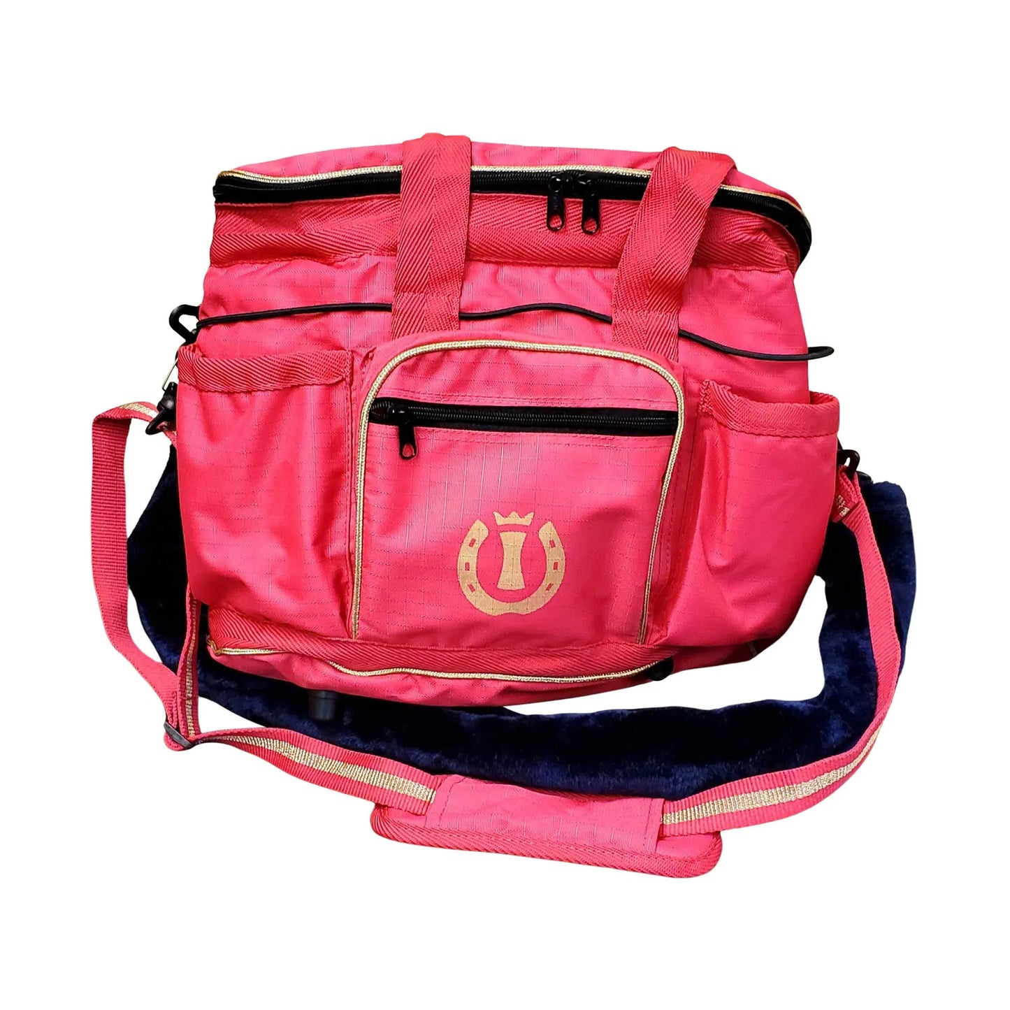 Imperial Riding Grooming Bag IRHClassic-Bright Rose-1SIZE bright rose pink equestrian grooming bag with multiple pockets and shoulder strap
