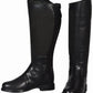 Women's Wide Calf Dress Boots - TuffRider Plus Rider Leather Tall Boots with Dual Elastic Gussets - Color Black | Pack Of 1