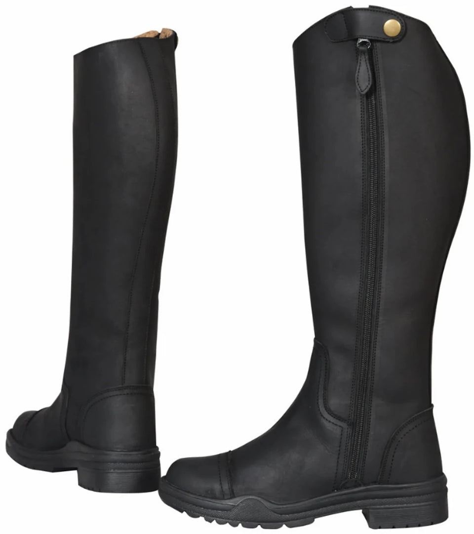 Women's Waterproof Winter Riding Boots, Black/9, view 6