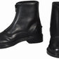Women's Winter Paddock Boots - TuffRider Starter Fleece-Lined Front Zip Riding Boots in black leather with side zipper closure