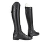 Women's Leather Field Boots - Back Zipper Tall Riding Boots with Memory Foam Footbed - TuffRider Olympia in black leather