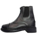 TuffRider Children's Perfect Front Zip Paddock Boots in black leather with side elastic panels for easy wear