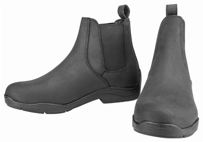 Women's Paddock Boots - Pull-On Equestrian Riding Boots with Elastic, Black/10