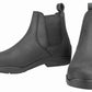 Women's Paddock Boots - Pull-On Equestrian Riding Boots with Elastic Gussets & Coated Leather - TuffRider in black with pull tabs
