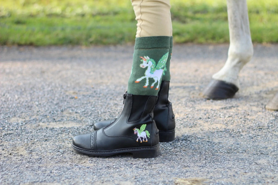 TuffRider Children's Unicorn Starter Front Zip Paddock Boots, view 15