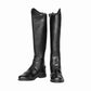 TuffRider Men's Starter Front Zip Field Boots - Tall Riding Boots with Spanish Top for Equestrian in black leather