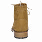 TuffRider Ladies Eton Boot in tan suede leather with stitched detailing and lace-up back view on white background