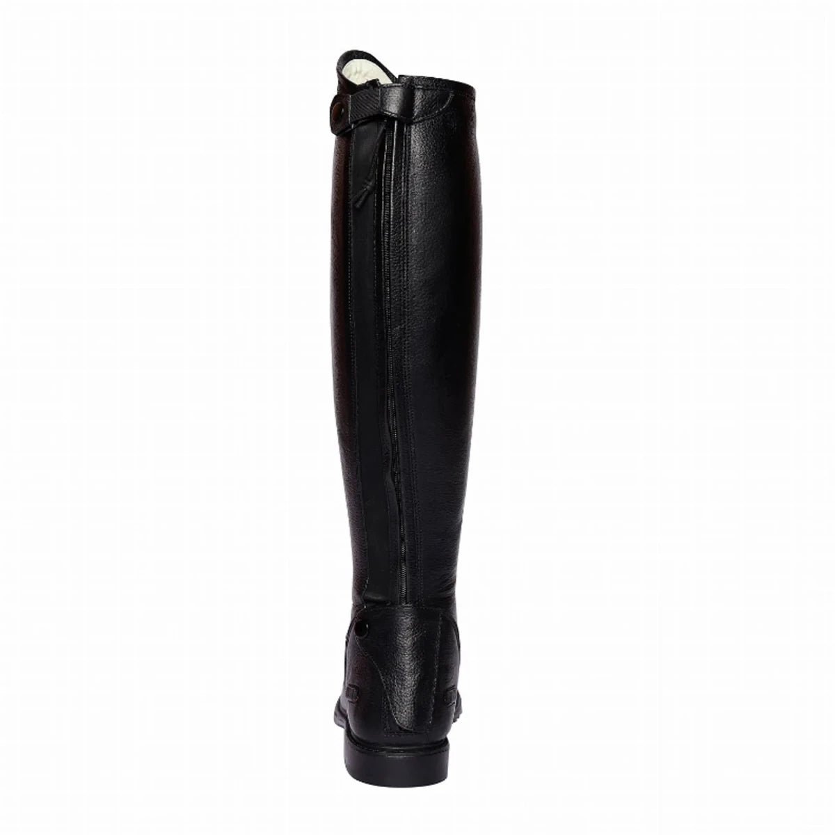 TuffRider Men's Belmont Dress Boot - Color: Black | Pack Of: 1 shown from rear, premium tall equestrian riding boot design