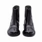 TuffRider Children's Thelwell Sweep Front Zip Paddock Boots in black leather with round toes and front zippers
