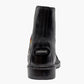 TuffRider Children's Thelwell Sweep Front Zip Paddock Boots shown from back with black smooth finish and heel detail