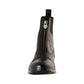TuffRider Ladies Positano Paddock Boots front view black leather equestrian footwear with zipper closure