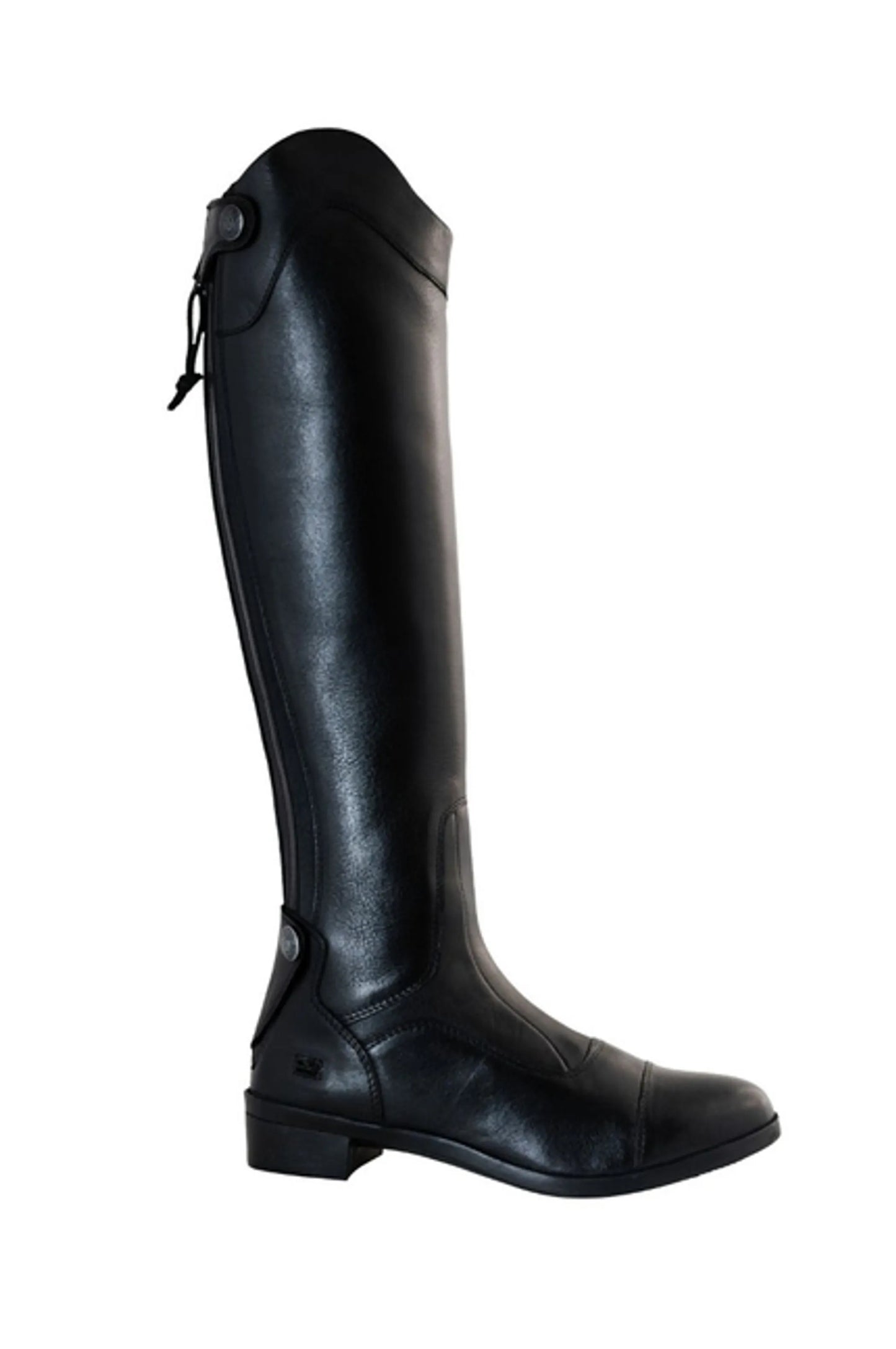 TuffRider Ladies Milan Tall Riding Boot in black leather, tall equestrian footwear for horse riding comfort and style