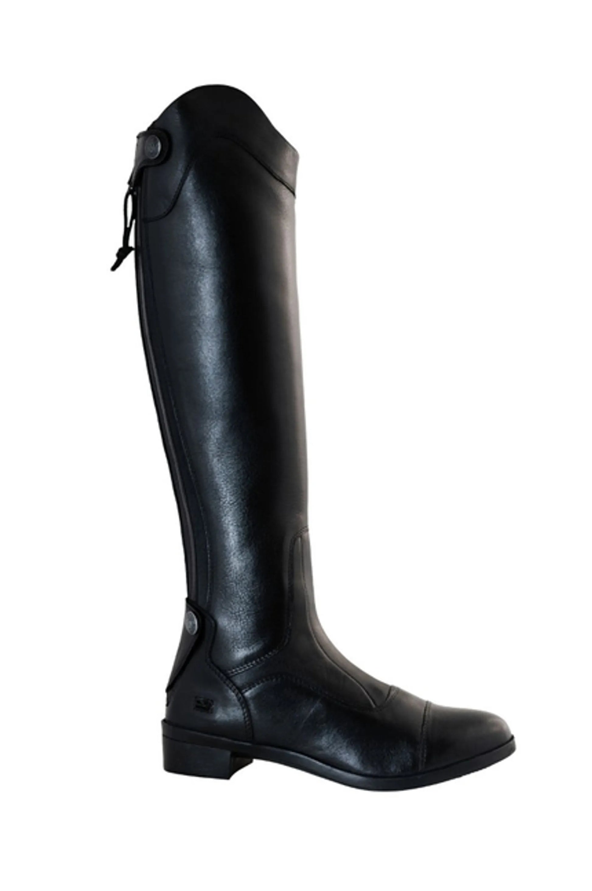 TuffRider Ladies Milan Tall Riding Boot in black leather, tall equestrian footwear for horse riding comfort and style