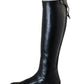 TuffRider Ladies Milan Tall Riding Boot black leather equestrian boot with back zipper and laces for secure fit