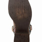 TuffRider Kid's Black Snake in My Boot Western Leather Boots sole view showing textured brown outsole with heel and buckle straps visible