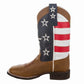 TuffRider Youth American Cowboy Western Boots - Classic Kids Western Riding Boots with patriotic flag design