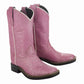 Tuffrider Children's Pink Glitter Western Boot with sparkly pink finish and classic western design for kids