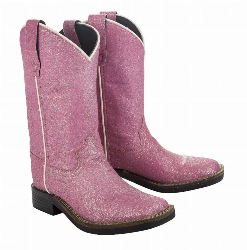 Tuffrider Children's Pink Glitter Western Boot, view 2