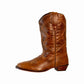 TuffRider Ladies Colter Square Toe Western Boot in brown leather with classic western stitching and low heel design