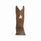 TuffRider Bryce Toddler Western Boots - Alligator Print Square Toe Cowboy Boots for Kids in brown with star detail