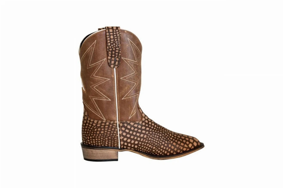 Youth Western Riding Boots, Square Toe Cowboy Boots for Kids, view 7