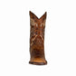 TuffRider Youth Sequoia Square Toe Western Boots - Distressed Kids Cowboy Boots with Cross and Wing Design in brown leather
