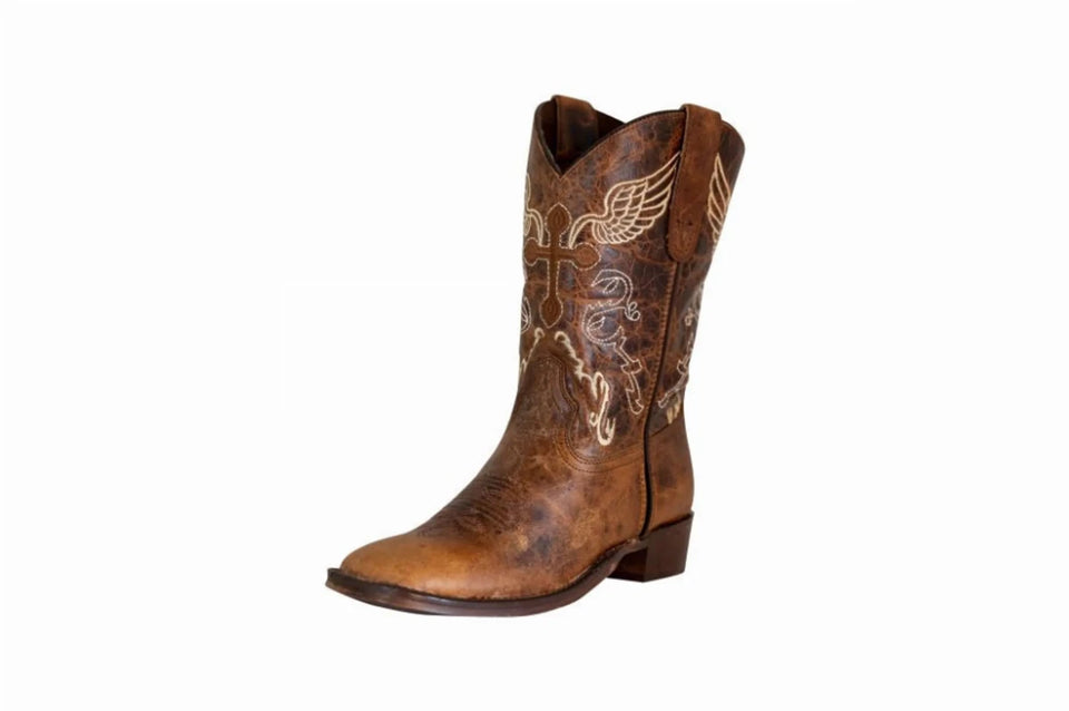 TuffRider Youth Sequoia Square Toe Western Boots, view 5