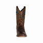 TuffRider Youth Rocky Mountain Square Toe Western Boots - Kids Western Riding Boots brown leather with decorative stitching front view