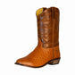 Men's Wide Round Toe Western Boots - Classic Cowboy Boots with Durable Rubber Outsole - TuffRider Norris brown leather boot