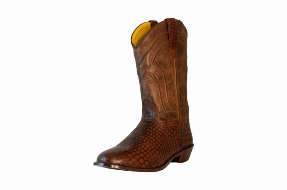 Men's Wide Round Toe Western Boots, TuffRider Hayden, Brown/10.5, view 8