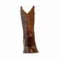 Men's Wide Round Toe Western Boots - Alligator Print Cowboy Boots with Durable Rubber Outsole - TuffRider Hayden front view brown