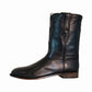 TuffRider Men's El Paso Western Round Toe Boot in black leather with low heel and western stitching accents
