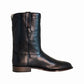 TuffRider Men's El Paso Western Round Toe Boot in black leather with decorative stitching and pull tabs