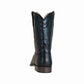 TuffRider Men's El Paso Western Round Toe Boot in black leather with Western stitching and low heel design