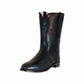 TuffRider Men's El Paso Western Round Toe Boot in black leather with western stitching and a low heel design