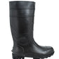 TuffRider Men's Tongass Barain Waterproof Tall Boot- Black- 8 shown in side profile on white background