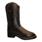 TuffRider Children's Badlands Square Toe Western Boot- Black w/ Light Blue- 10C for kids' equestrian style and comfort