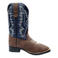 TuffRider Children's Acadia Square Toe Western Boot- Brown with Tan, view 2