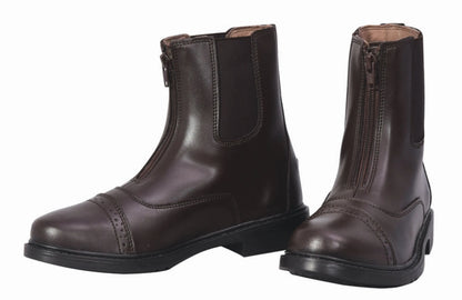 Women's Paddock Boots - TuffRider Starter Synthetic Leather Front Zipper Riding Boots