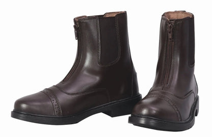 Women's Paddock Boots - TuffRider Starter Synthetic Leather Front Zipper Riding Boots - Pets Perfect