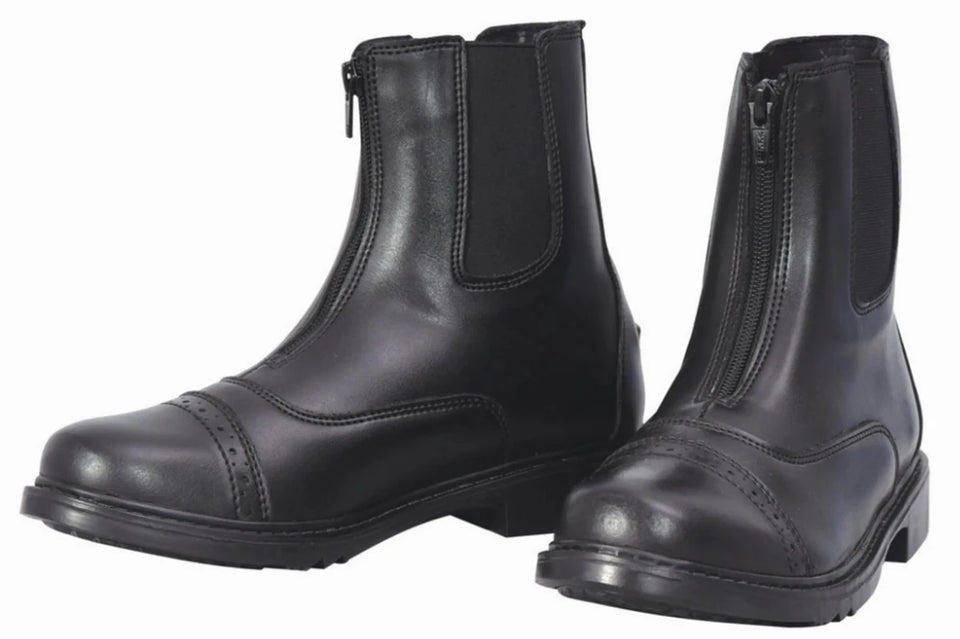 Women's Paddock Boots - TuffRider Starter Synthetic Leather Front, Black/10.5 REGULAR, view 32