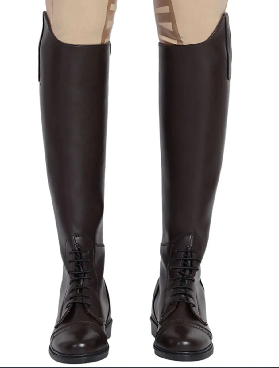 Kids Field Boots - TuffRider Children's Starter Back Zip Synthetic Leather Riding Boots - Pack Of: 1 shown in dark brown